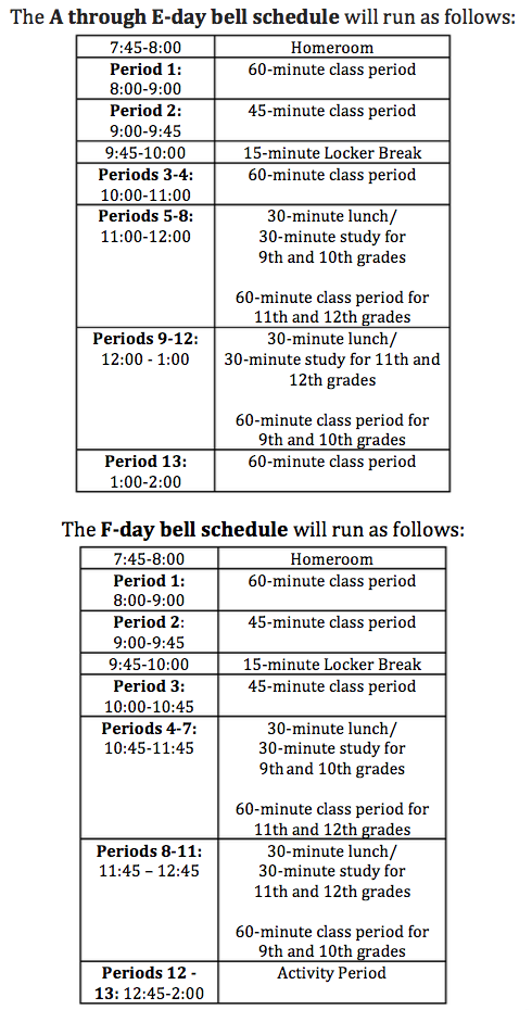Bell Schedule 21-22